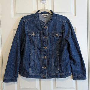 Jean Jacket Blue Denim Southern Style Lightweight Medium Christopher & Banks